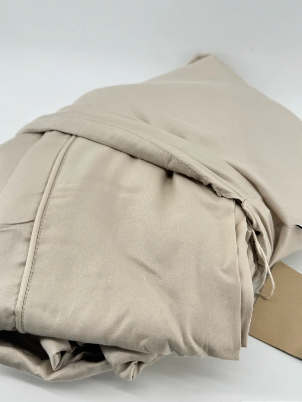 Ettitude Bamboo King Size Sateen Sheet Set Color Sand NWT